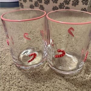 Pink Flamingo Glass Tumblers